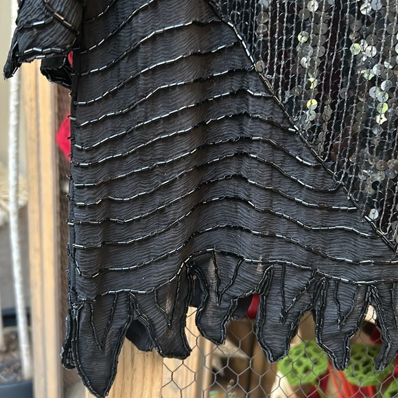 VIntage Swee Lo Sequin Beaded Silk Blouse - Picture 4 of 12